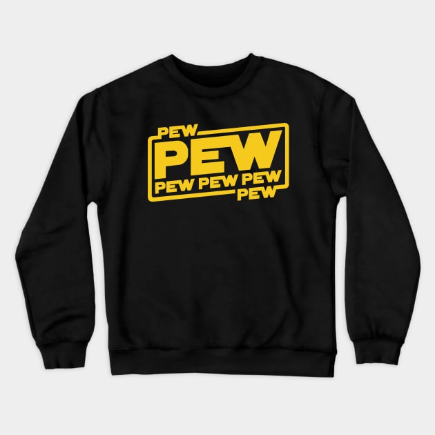 Pew Wars Crewneck Sweatshirt by Astroman_Joe